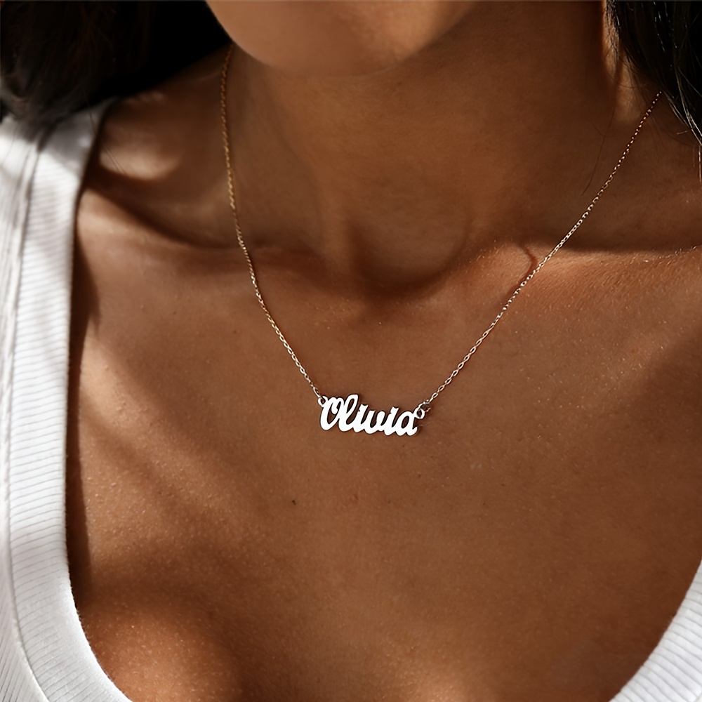 Women's Custom Exquisite Name Necklace, Daily Wear